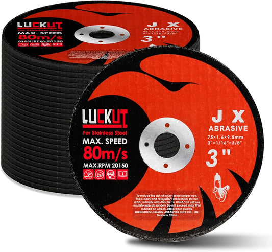 3" Inch Cutting Wheels Cut Off Wheel Disc 3" X 1/16'' X 3/8'' Thin Metal Stainless Steel Cutting Disc Blades Grinding Wheel For Angle Grinders