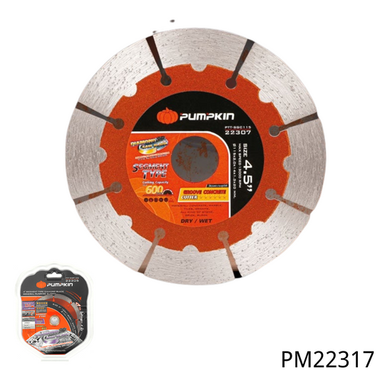 4.5“ PM22314 PM22317 PM22311 GENERAL USE SEGMENT DIAMOND CUTTING DISC 105x20(16)mm PM22305