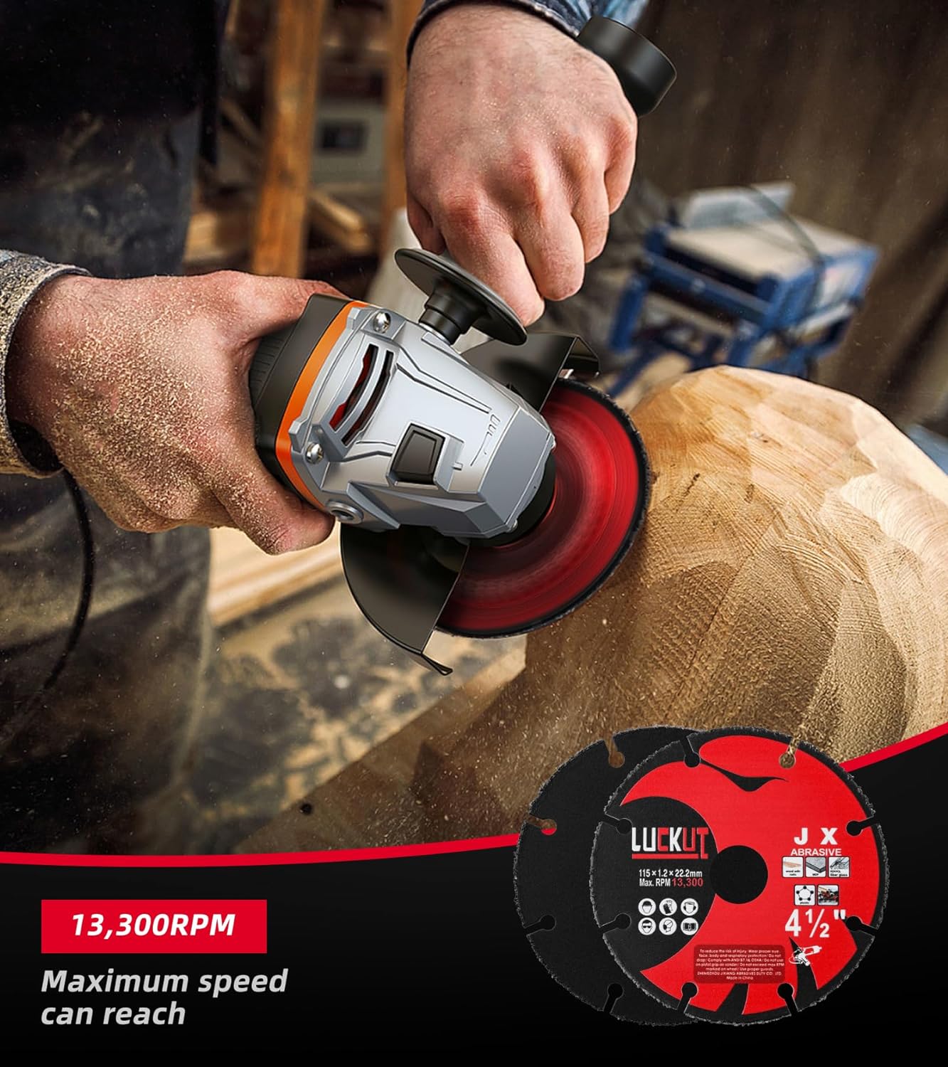 Multi-Cut- 4 1/2 Inch Multi-Purpose Cutting Wheel for Wood, Laminate, Plastic, Wood Cutting Disc, 4.5 Inch, Tungsten Carbide, 115mm