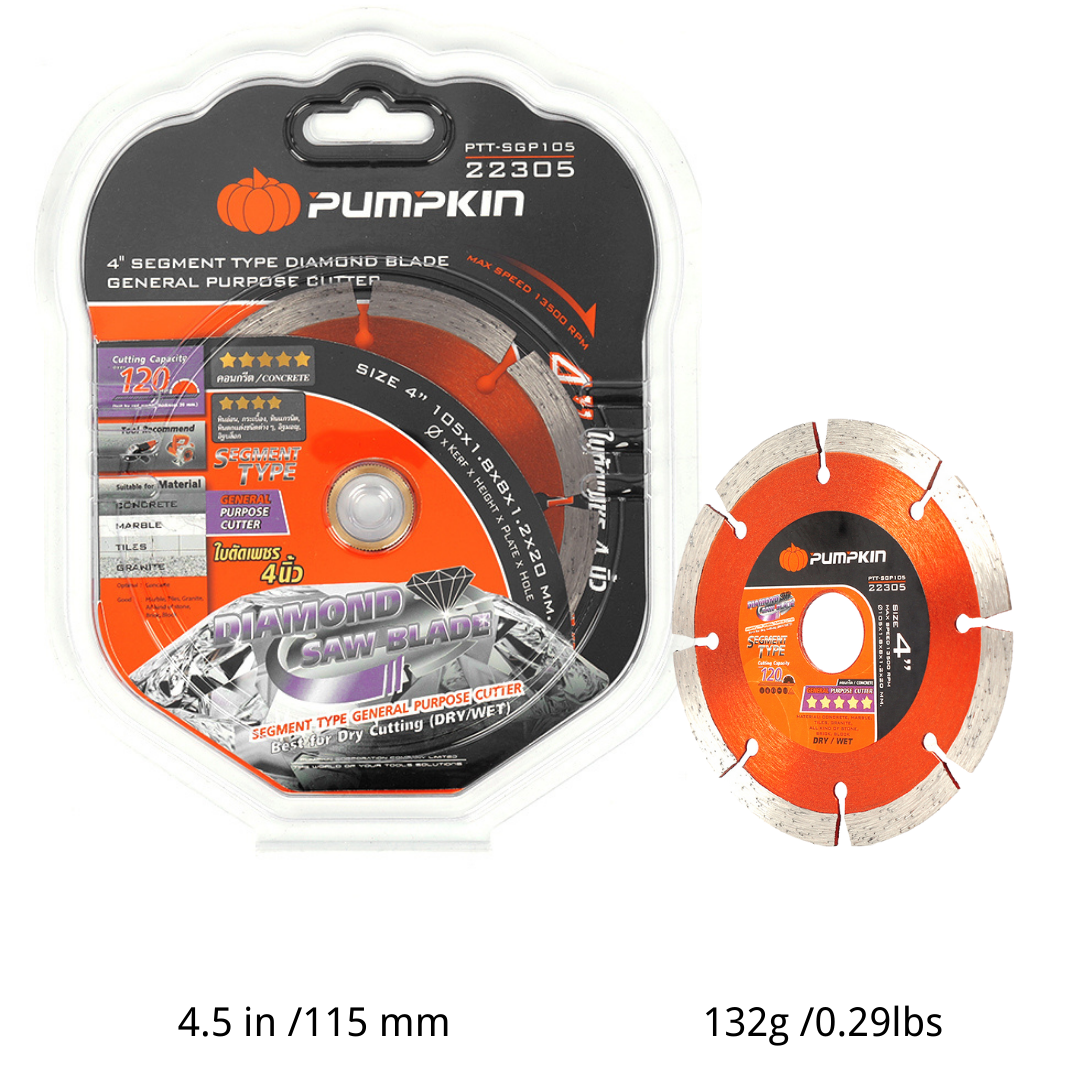 PUMPKIN TOOLS GENERAL USE TURBO DIAMOND CUTTING DISC 110x20(16)mm PM22311 PM23116