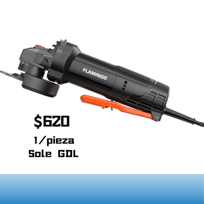 Esmeriladora Angular 900w Cambio Rápido Sin Herramientas 4 ½ FLAMINGO
