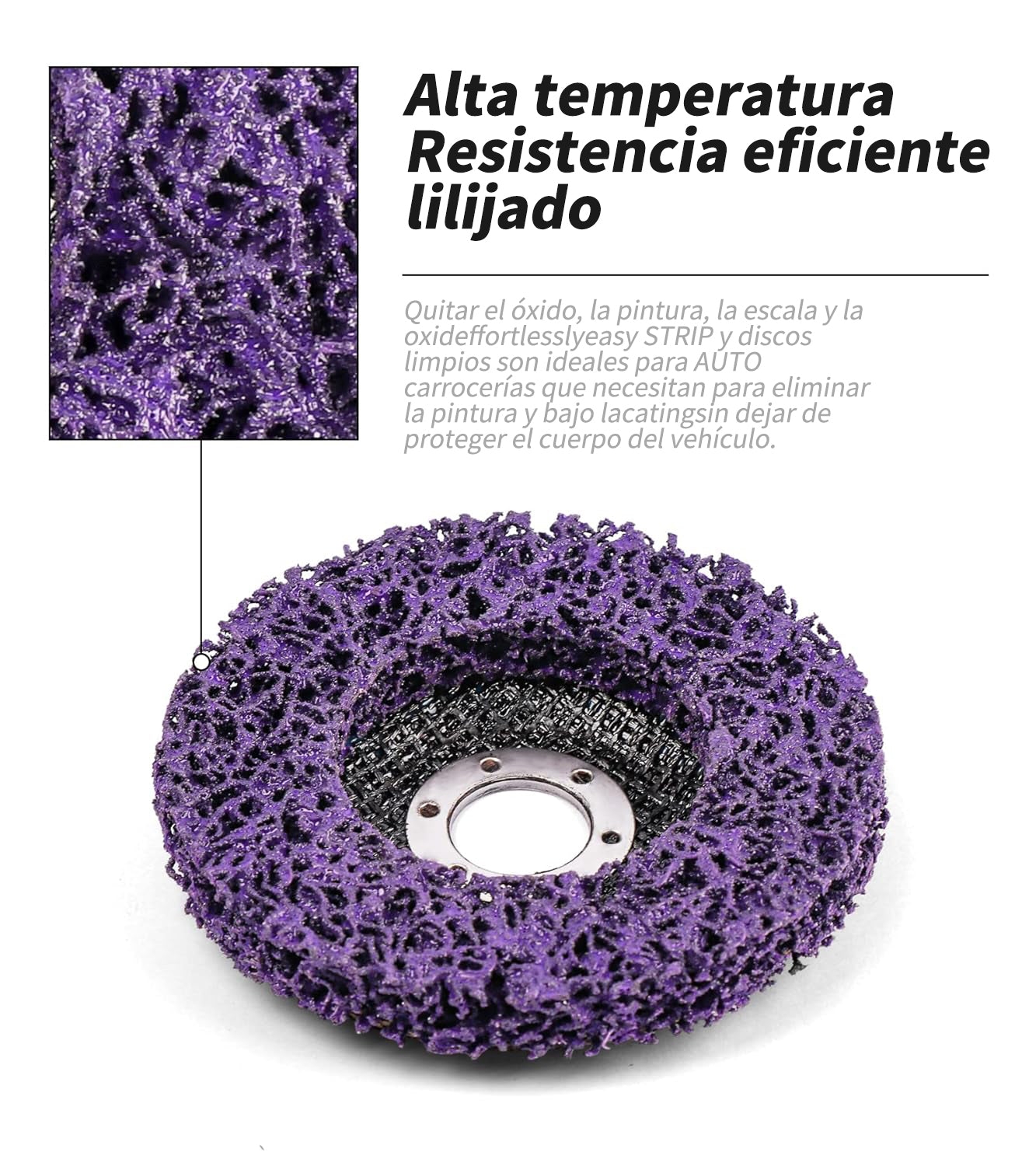 LUCKUT Discos de tiras de disco de molienda de 4.5 pulgadas x 7/8 pulgadas, rueda de pelado para limpiar y quitar pintura con revestimiento de óxido soldaduras de oxidación para amoladora angular, paquete de 5