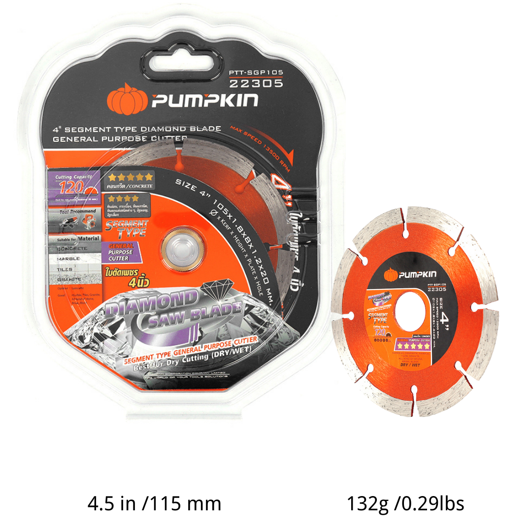 PUMPKIN TOOLS GENERAL USE TURBO DIAMOND  CUTTING DISC 110x20(16)mm PM22311  PM23116