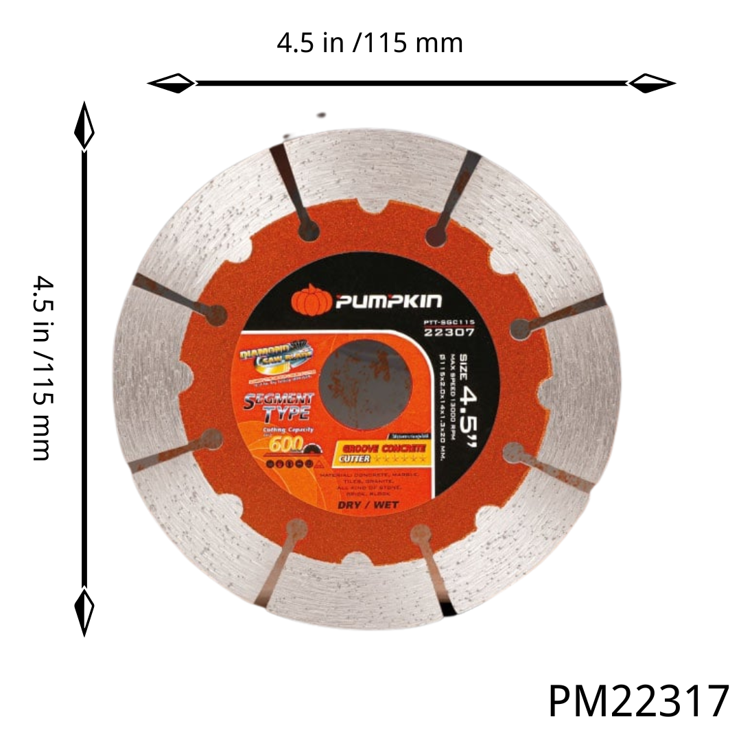 PUMPKIN TOOLS GENERAL USE TURBO DIAMOND CUTTING DISC 110x20(16)mm PM22311 PM23116 